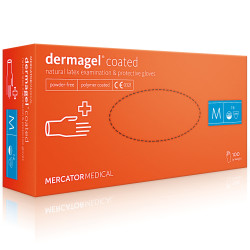 Rukavice jednokratne Latex DERMAGEL COATED