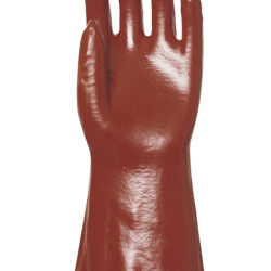 PVC rukavica 36 cm, crvena, vel. 8